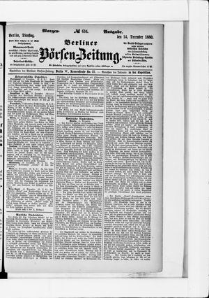 Berliner Börsen-Zeitung on Dec 14, 1880