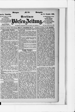 Berliner Börsen-Zeitung on Dec 16, 1880