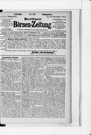 Berliner Börsen-Zeitung on Dec 16, 1880