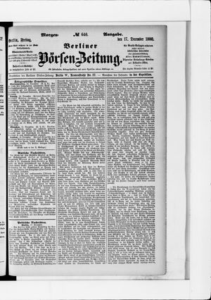 Berliner Börsen-Zeitung vom 17.12.1880