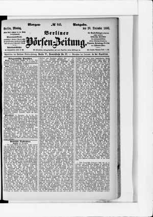 Berliner Börsen-Zeitung vom 20.12.1880