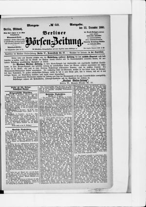 Berliner Börsen-Zeitung vom 22.12.1880