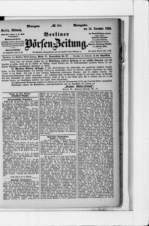Berliner Börsen-Zeitung on Dec 29, 1880