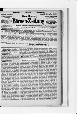 Berliner Börsen-Zeitung vom 29.12.1880