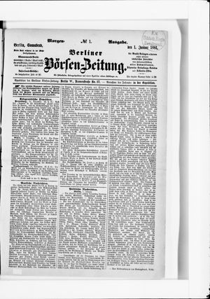 Berliner Börsen-Zeitung vom 01.01.1881