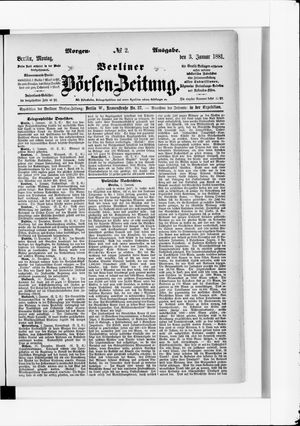 Berliner Börsen-Zeitung vom 03.01.1881