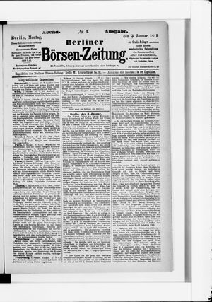 Berliner Börsen-Zeitung vom 03.01.1881