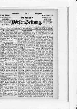 Berliner Börsen-Zeitung vom 04.01.1881