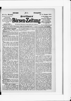 Berliner Börsen-Zeitung vom 04.01.1881