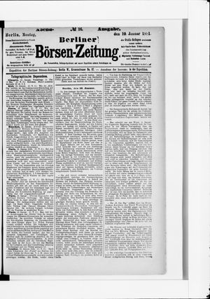 Berliner Börsen-Zeitung vom 10.01.1881