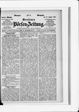 Berliner Börsen-Zeitung vom 12.01.1881