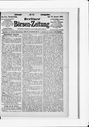 Berliner Börsen-Zeitung vom 13.01.1881