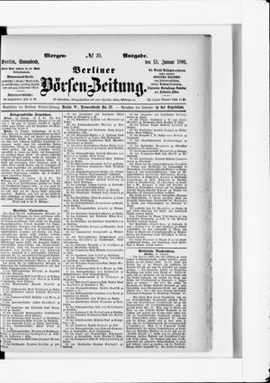 Berliner Börsen-Zeitung vom 15.01.1881