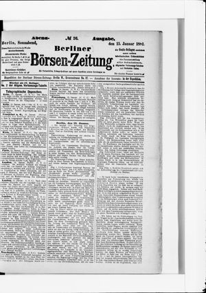 Berliner Börsen-Zeitung vom 15.01.1881