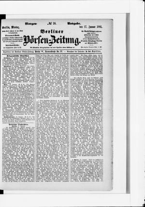 Berliner Börsen-Zeitung vom 17.01.1881