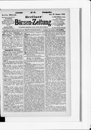 Berliner Börsen-Zeitung vom 19.01.1881