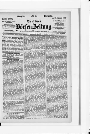 Berliner Börsen-Zeitung vom 21.01.1881