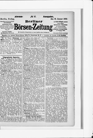 Berliner Börsen-Zeitung vom 21.01.1881