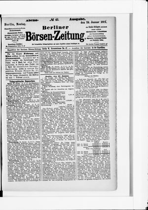 Berliner Börsen-Zeitung vom 24.01.1881