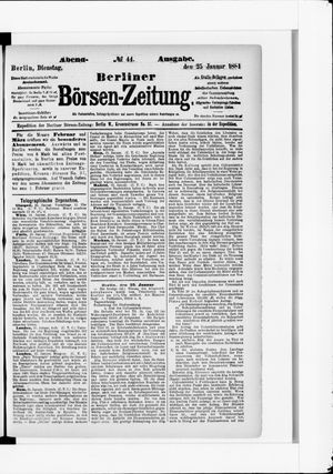 Berliner Börsen-Zeitung vom 25.01.1881