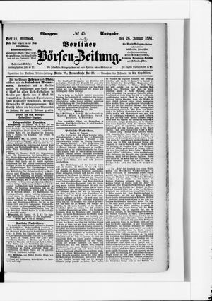 Berliner Börsen-Zeitung on Jan 26, 1881