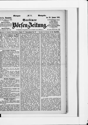 Berliner Börsen-Zeitung vom 29.01.1881