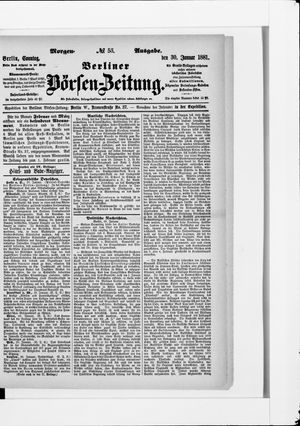 Berliner Börsen-Zeitung vom 30.01.1881
