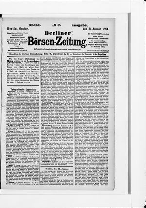 Berliner Börsen-Zeitung vom 31.01.1881