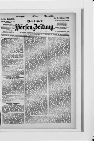 Berliner Börsen-Zeitung vom 05.02.1881