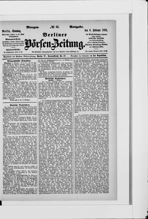 Berliner Börsen-Zeitung vom 06.02.1881