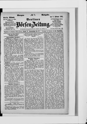 Berliner Börsen-Zeitung vom 09.02.1881