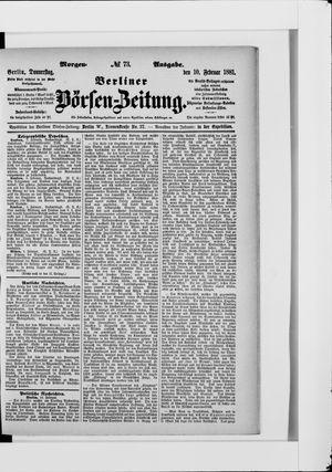 Berliner Börsen-Zeitung vom 10.02.1881