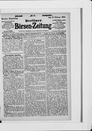 Berliner Börsen-Zeitung vom 17.02.1881