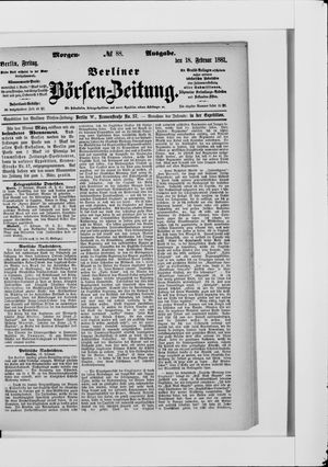 Berliner Börsen-Zeitung vom 18.02.1881