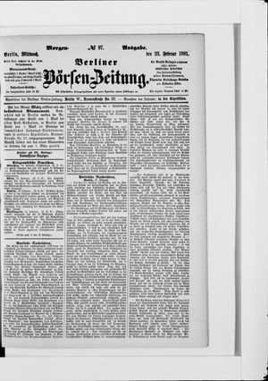 Berliner Börsen-Zeitung vom 23.02.1881