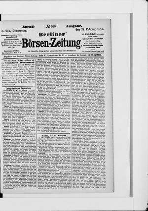 Berliner Börsen-Zeitung vom 24.02.1881