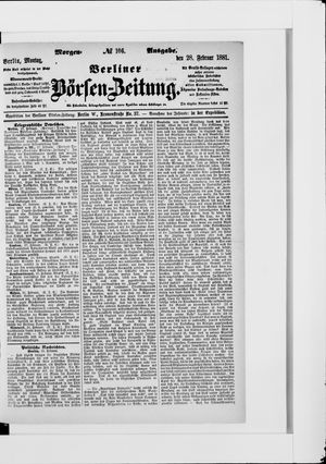 Berliner Börsen-Zeitung vom 28.02.1881