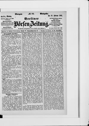Berliner Börsen-Zeitung vom 28.02.1881