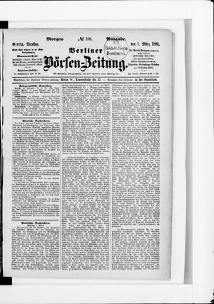 Berliner Börsen-Zeitung vom 01.03.1881