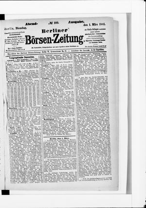 Berliner Börsen-Zeitung vom 01.03.1881