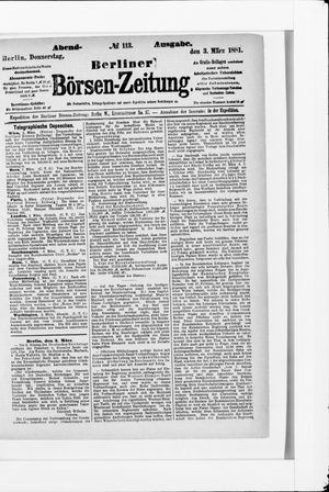 Berliner Börsen-Zeitung vom 03.03.1881
