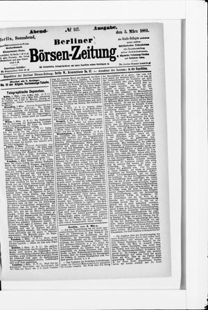 Berliner Börsen-Zeitung vom 05.03.1881