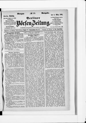 Berliner Börsen-Zeitung vom 06.03.1881