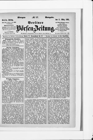 Berliner Börsen-Zeitung vom 11.03.1881