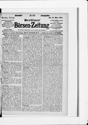 Berliner Börsen-Zeitung vom 14.03.1881