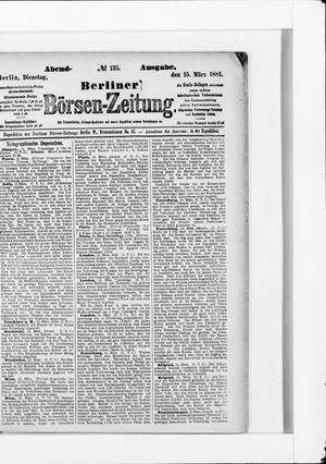 Berliner Börsen-Zeitung vom 15.03.1881