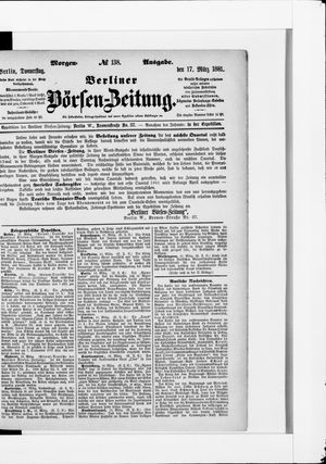 Berliner Börsen-Zeitung vom 17.03.1881