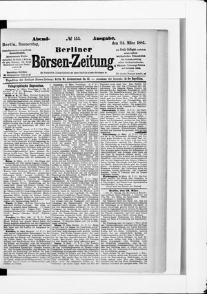 Berliner Börsen-Zeitung vom 24.03.1881