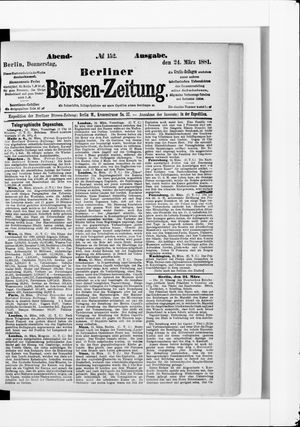 Berliner Börsen-Zeitung vom 24.03.1881