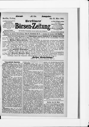 Berliner Börsen-Zeitung vom 25.03.1881